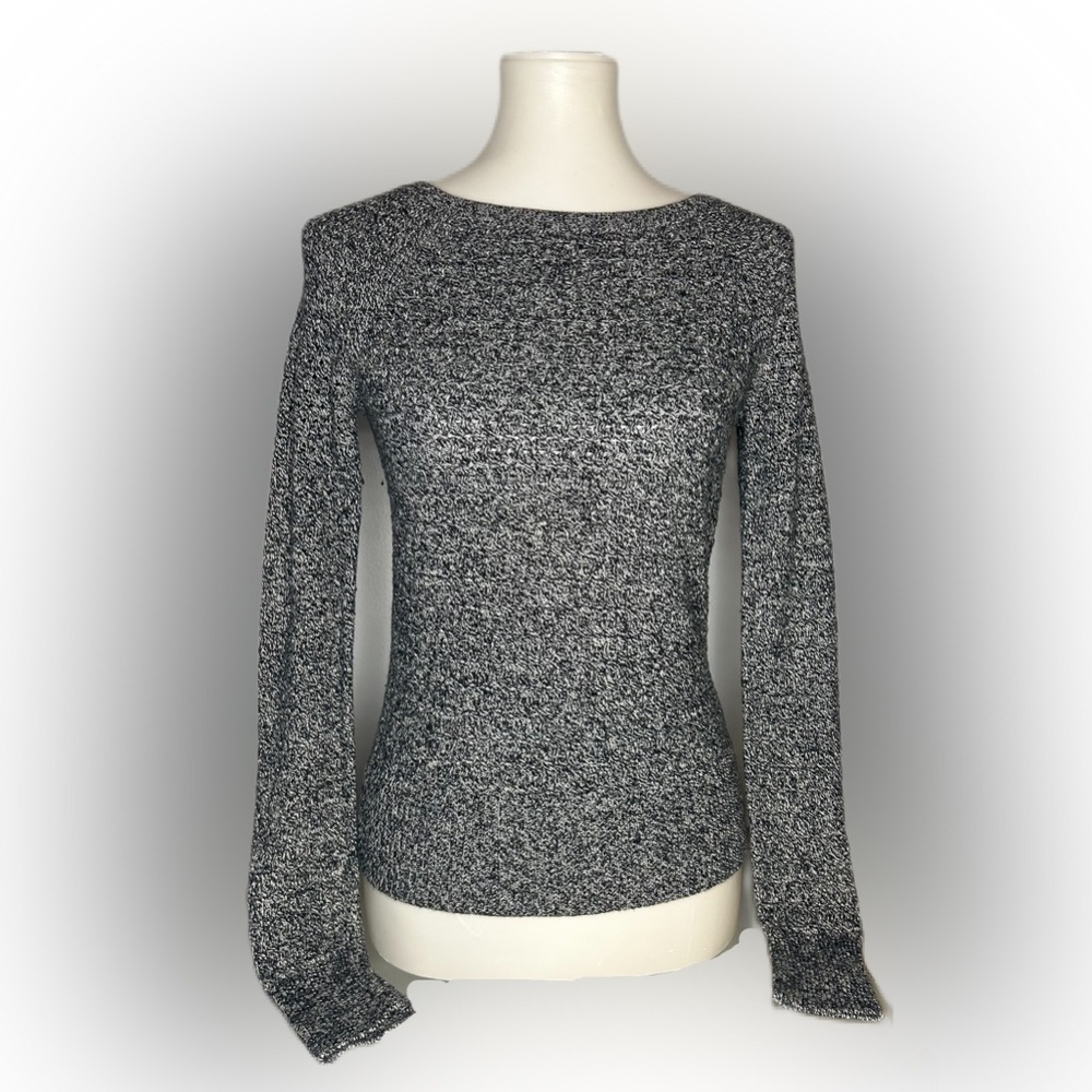 American Eagle 🦅 XS black/white sweater with back zipper. Lightweight.​​…